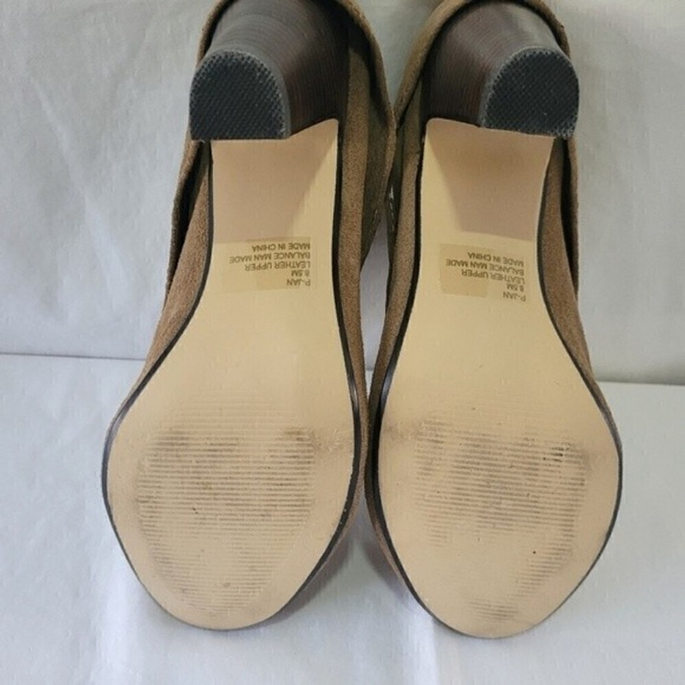 Steve Madden Womens P-Jan Suede Leather Fold Over Clog Mule Bootie 8.5M Taupe - Picture 5 of 7